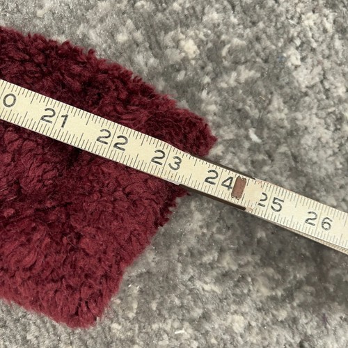 Pendleton Jacket Womens Large L Red Full Zip Mock Neck Deep Pile Fuzzy Fleece - Picture 13 of 14