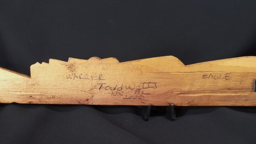 Canadian First Nations "Eagle & Warrior" Hanging Red Cedar Totem by Todd Watts - Picture 7 of 7