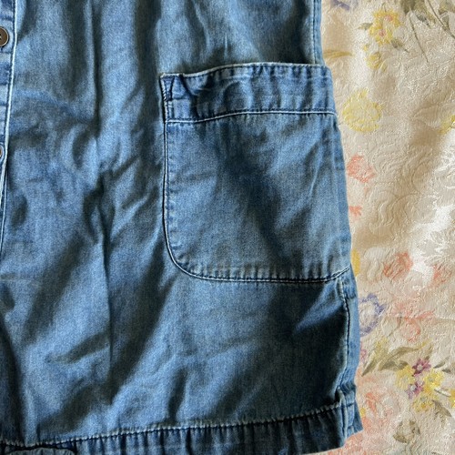 GapKids Girls Denim Dress Sz XL Roll Tab Sleeves Front Button up 100% Cotton - Picture 10 of 17