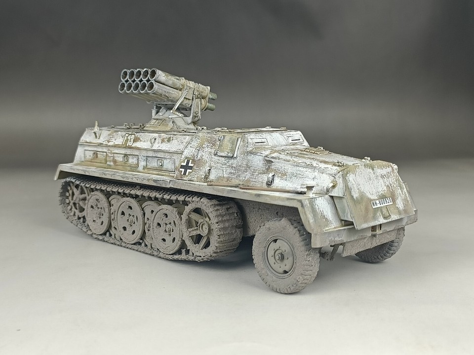 1/35 Built WWII German Winter SWS 15cm Panzerwerfer 42 Rocket Launcher ...