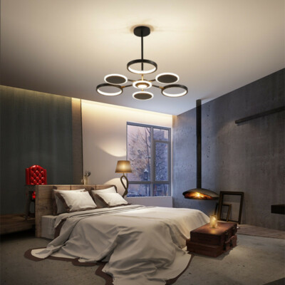 Home LED Lamp Kitchen Black Pendant Light Bar Ceiling Lights Chandelier Lighting
