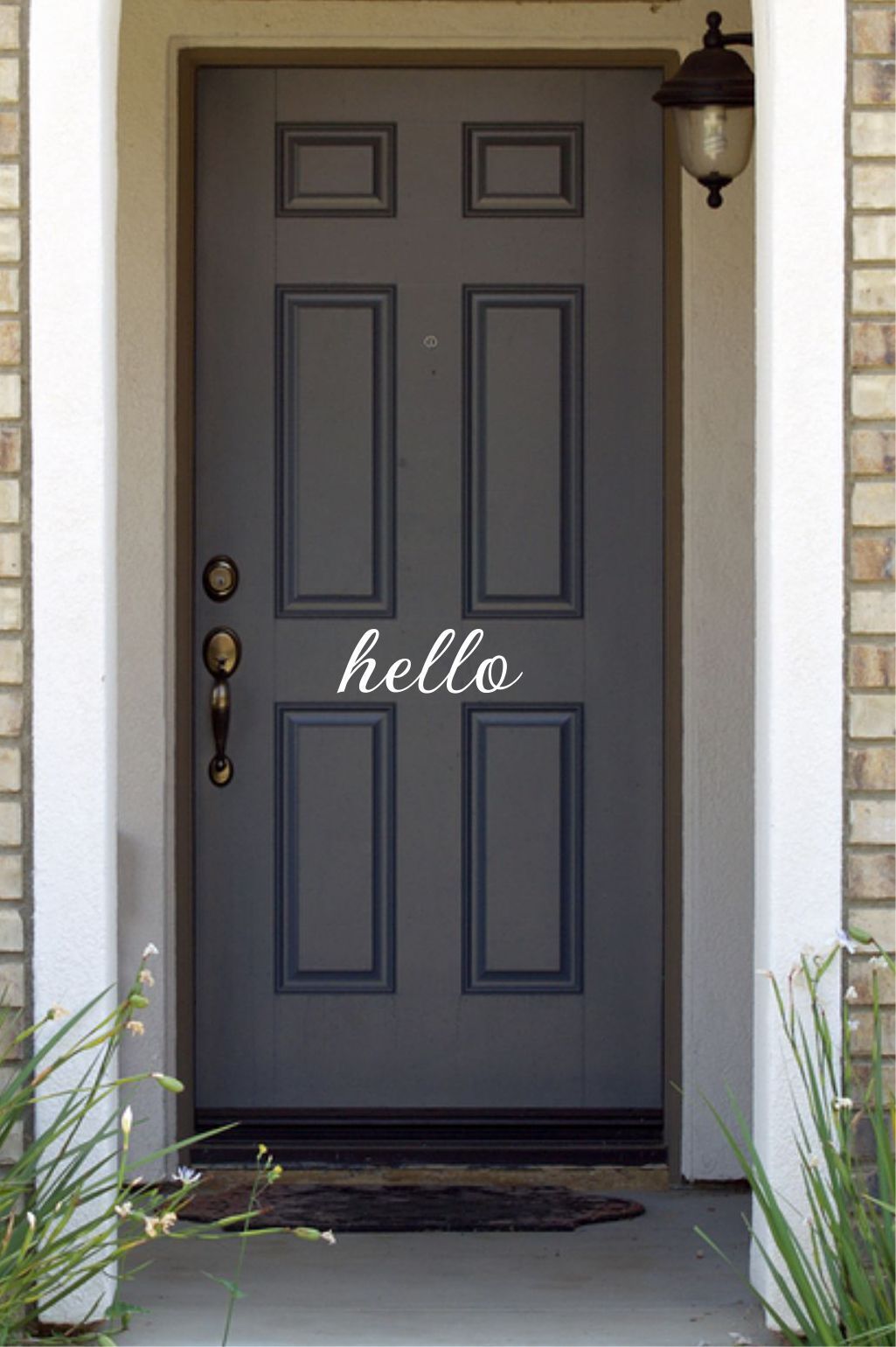 Hello cute Door vinyl decal sticker home decor decoration welcome house entry