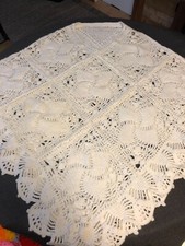 Handmade White Poncho Cape for Women