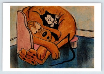 Cat Nap Pluto Story Sketch Concept Art Disney Studio Postcard