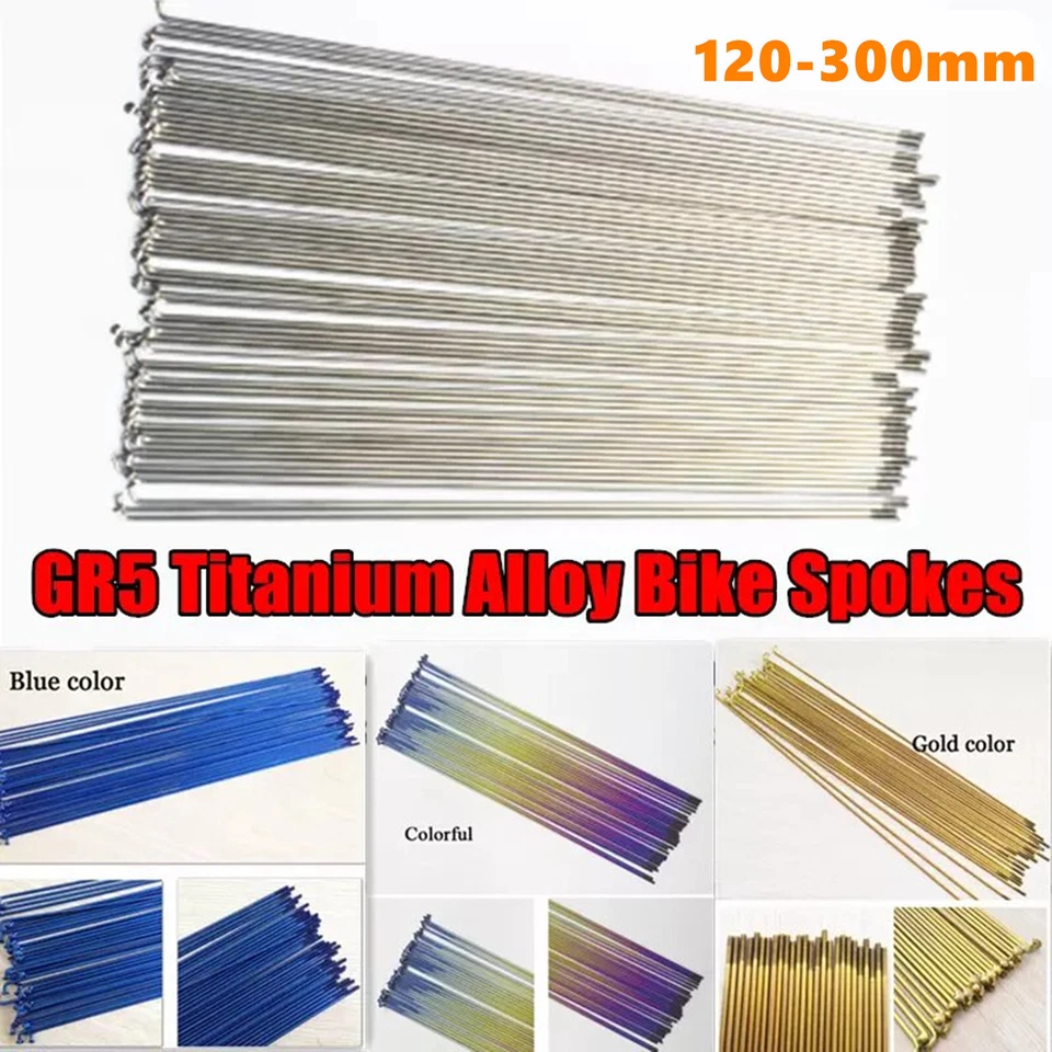 32/36/44/64pcs MTB Road Bike Wheelgroup Titanium Alloy Bicycle Spokes 180-300mm - Image 2 of 4