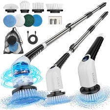YKYI Electric Spin ScrubberCordless Cleaning BrushShower Cleaning Brush with ...