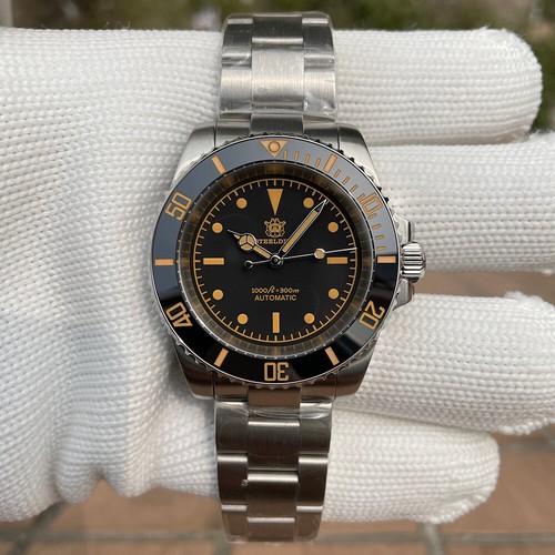 Relojes automáticos NH35 movimiento 30ATM impermeable C3 luminoso 41 mm STEELDIVE para hombre - Imagen 8 de 11