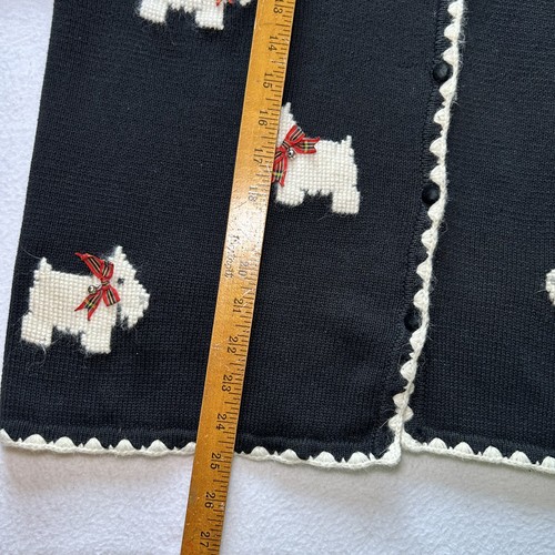 Talbots Women’s Scottie Dog Sweater Estimated Size XL - No Size Tag Grannycore - Picture 22 of 24