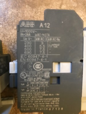 A12/30 ABB AC Contactor A12-30-10 A12-30-01 Coil Voltages 24V 48V 110V