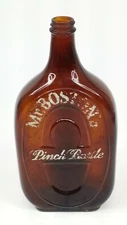Mr Boston Large Antique Pinch Blended Whiskey Bottle Brown