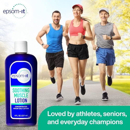 Epsom-It Soothing Muscle Epsom Salt Magnesium Sulfate Lotion 8.0 oz lot 1 to 4 - Picture 10 of 11