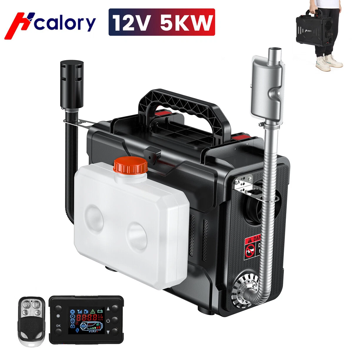 Hcalory Car Portable Diesel Heater 5KW 12V Tool Box DIY For RV Truck  Camping | eBay