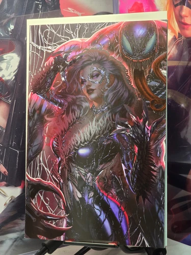 Amazing Spider-Man, Venomized Black Cat (Holofoil) Virgin by Ariel Diaz LTD