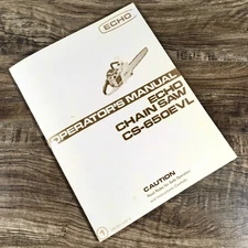 Echo Chainsaw Cs-650Evl Operators Owners Manual Chain Saw Maintenance Specs Oil