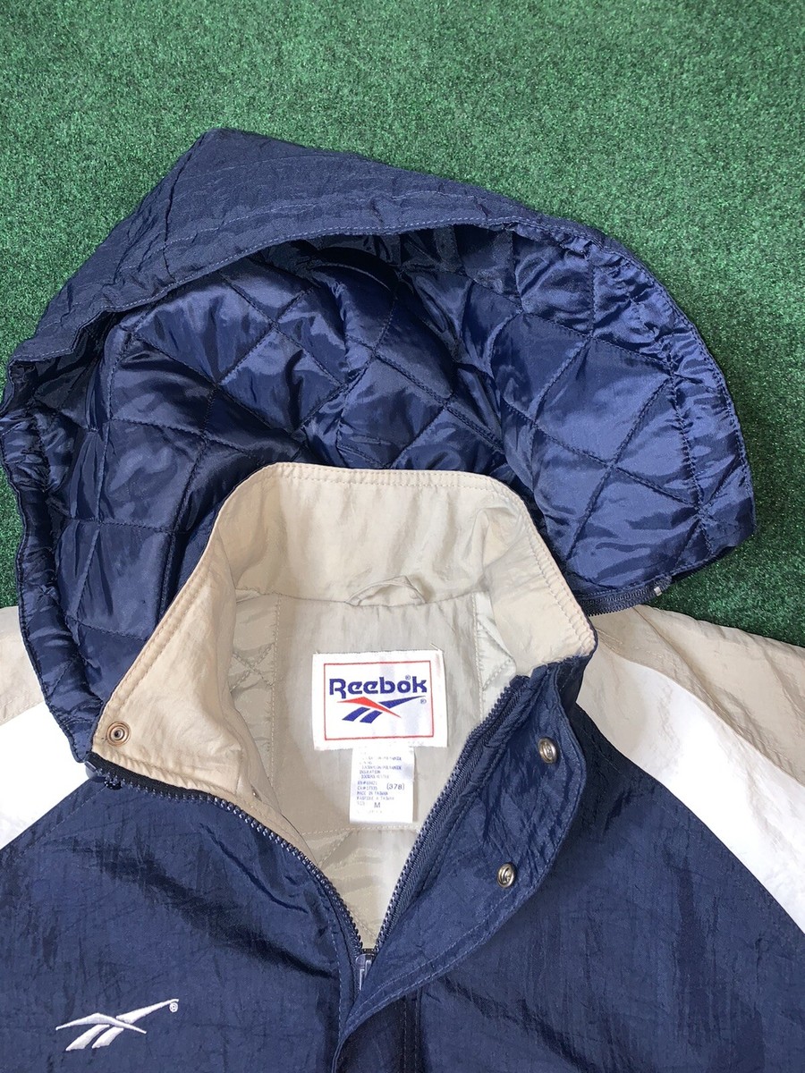 VTG REEBOK OG PULLOVER Puffer JACKET Vintage 90's Full Zip