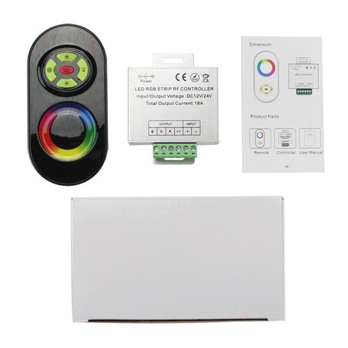 5050 3528 RGB 12V 24V DC LED STRIP LIGHT RF Remote Touch Controller Dimmer 18A - Picture 2 of 9