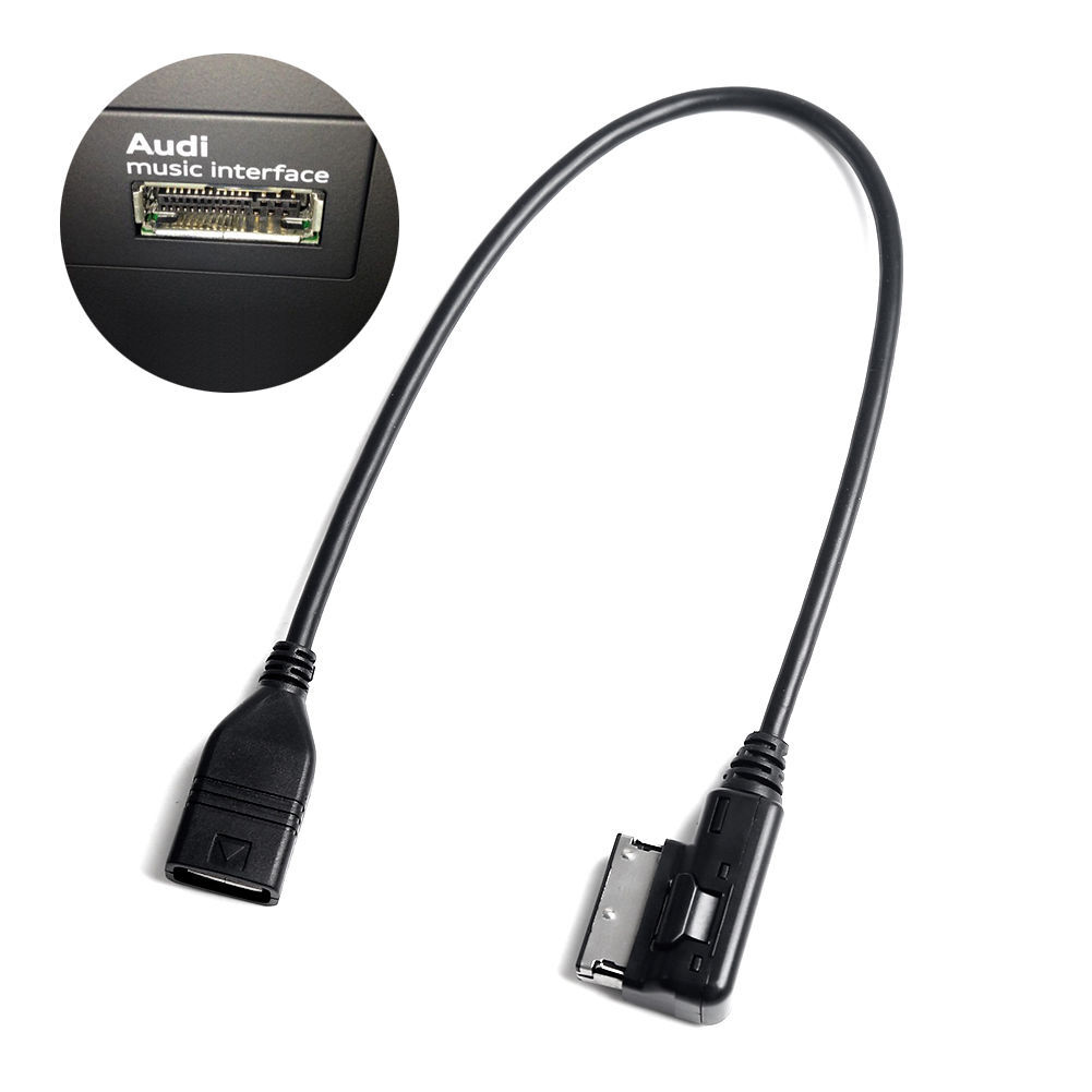 USB Interface AMI MMI Jack AUX MP3 Cable Adapter For Audi A3 A4 A5 A6 Q5 Q7 R8