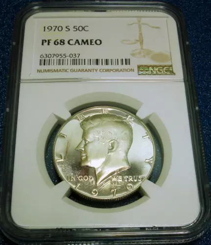 1970-S NGC PF68 CAMEO 50C KENNEDY HALF-DOLLAR #037