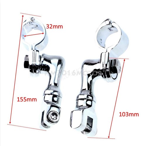 Pair Motorcycle Foot Pegs For Harley-Davidson Touring Male Engine Guard Mount - Picture 38 of 38