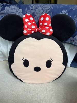 Jumbo Minnie Mouse Tsum Tsum Head Pillow Disney Stuffed Plush 18 