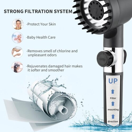 Drivse iondrops Filtered Shower Head with Handheld,High Pressure Showerhead w... - Picture 3 of 7