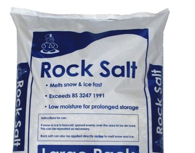 25kg BAGS RAPID CLEAR ROCK SALT GRIT DEICING PATHS DRIVEWAYS SNOW ICE