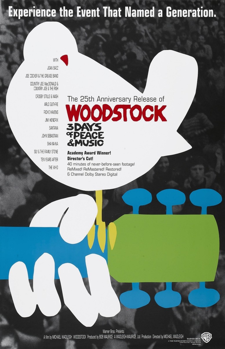 Woodstock movie poster - 11 x 17 inches - 25th Anniversary | eBay