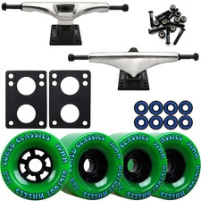 Core 7.0 Raw Longboard Trucks Wheels Package Bigfoot 90mm Cored Classics Green