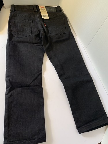 NWT Levi's 511 Slim Fit Jean Black Boy's Sz 5 Reg - Picture 2 of 6