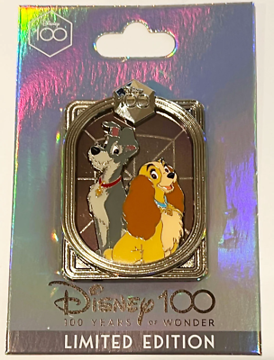Lady & the Tramp 100 Years of Wonder Anniversary DEC Disney Pin