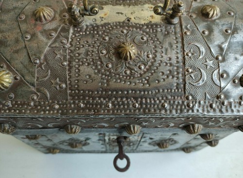 AMAZING Rare Antique Old Ottoman Jewelry Money Box Treasure Chest - Bild 3 von 11