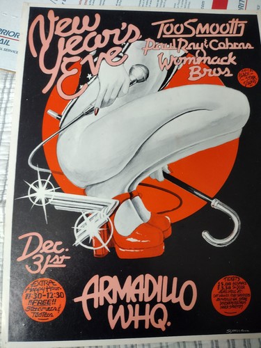 NEW YEARS EVE TOO SMOOTH COBRAS 76 ArmadilloWHQ AUSTIN TX CONCERT POSTER YEATES - Picture 2 of 23