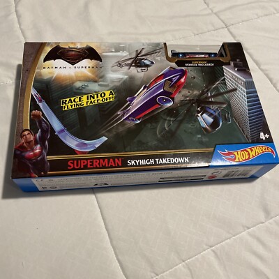 HOT WHEELS BATMAN V SUPERMAN DAWN OF JUSTICE SUPERMAN SKYHIGH TAKEDOWN 