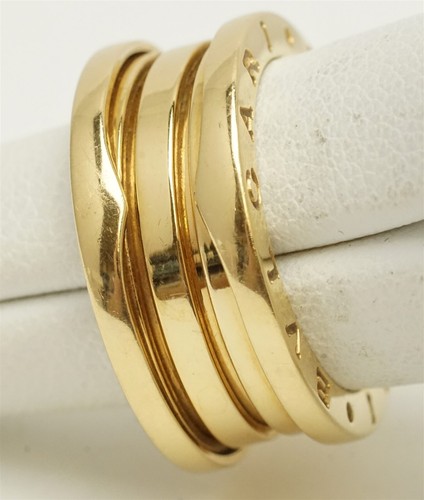 BVLGARI B.zero1 Ring 750 18K Yellow Gold 3 Band Ring Size 53 / 6.5 - Picture 9 of 10