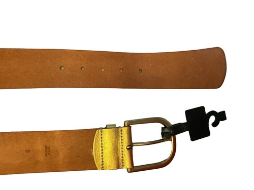 Cintura larga 2" Lauren Ralph Lauren oro pelle italiana in rilievo S Western Glam - Foto 4 di 5