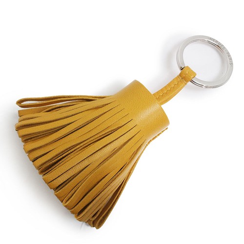 HERMES Carmen Porte-clés Bagcharm Porte-clés Sac acheter Charm Milo Peau dAgneau, Jaune Dor