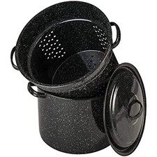 Granite Ware 3-Piece Enamel on Steel Multiuse Pot - 7.5-Quart Stock Pot, Pasta