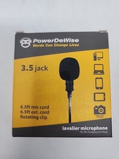 3.5 Jack Lavalier Microphone By Powerdewise 6.5ft Magnetic Clip