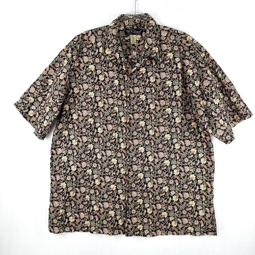 VTG Tori Richard Shirt Mens XL Hawaiian Made In USA Floral Cotton Lawn