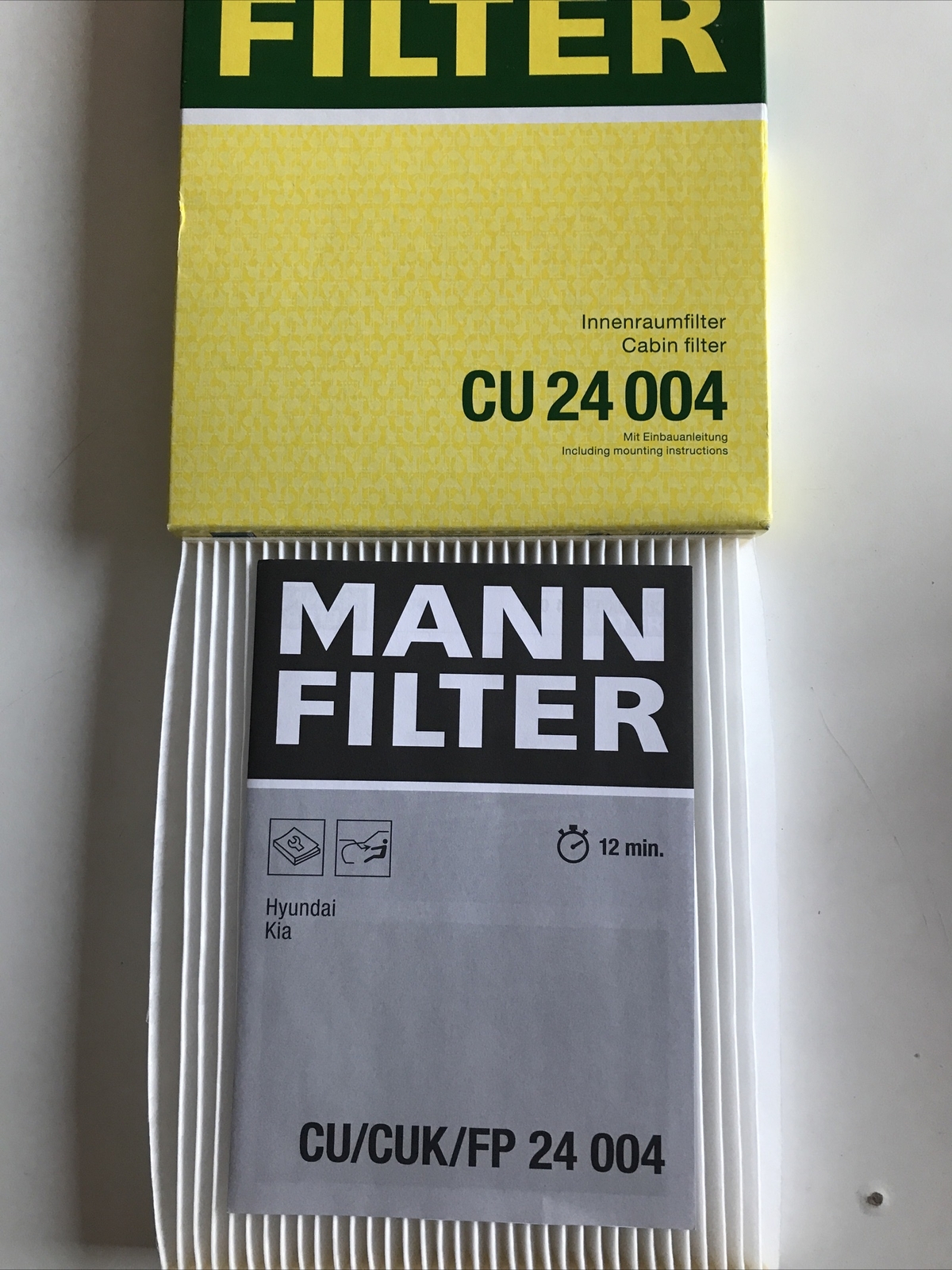 Mann Cabin Filter CU24004 For Hyundai Kia