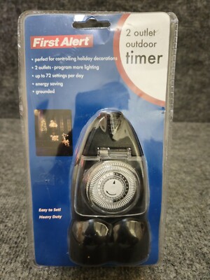 First Alert 2 Outlet Outdoor Timer