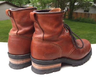 Vintage Sketchers Red Brown Leather Cascade Logger Boot  display picture 3