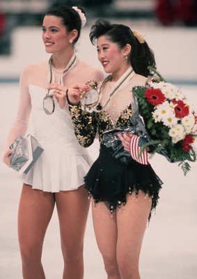 Canvas Nancy Kerrigan and Kristi Yamaguchi Art Print Poster