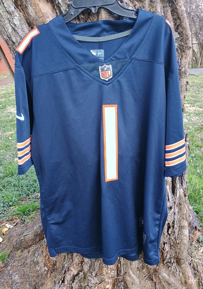 Justin Fields Jersey Mens L Large Chicago Bears Nike On Field Navy Blue  NFL