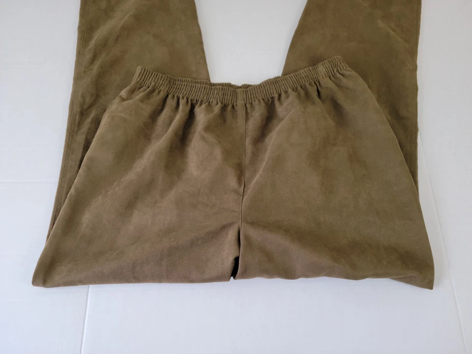 Pantalones Stonebridge para mujer 1X Plus pierna recta cómodo poliéster marrón Foto 3 de 4