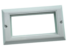 Bevelled Network Modular Faceplate / Wall Plate Quad Module Double Gang RJ45