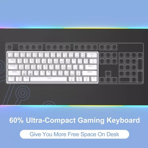 DIERYA 60% Mechanical Keyboard DK61se Wired Gaming Keyboard with Red Switches - Picture 4 of 4