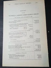 1904 Massachusetts train report HAVERHILL & AMESBURY STREET RAILWAY Merrimac MA