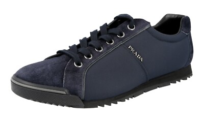 PRADA Wildleder Nylon Sneaker - 4E2719 - Schwarz LINEA ROSSA - NEU