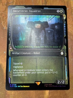 1x FOLIENSHOWCASE SECURITRON SQUADRON - Fallout - MTG - Magic the Gathering